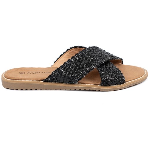 Shelvt Braided black women's flip-flops Cijene
