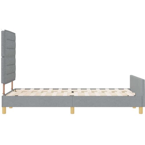  Krevetna konstrukcija Svjetlosiva 120 x 200 cm tkanina Slike