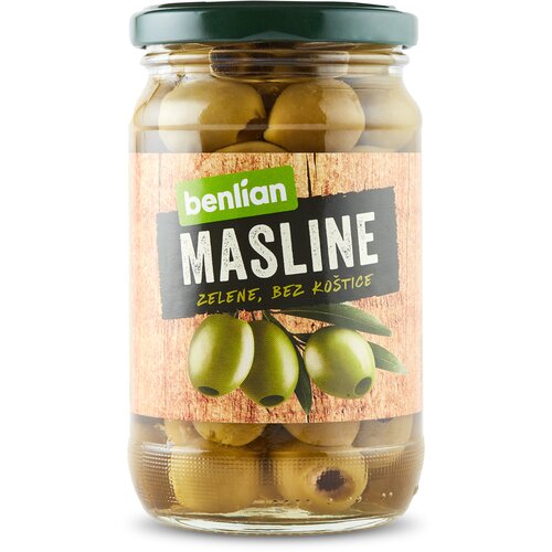 Benlian Foods Zelene masline bez ko&amp;scaron;tice u tegli, 340g Slike