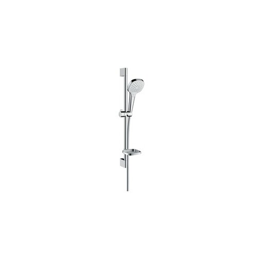 Hansgrohe Croma Select E White/Chrome tuš sistem: ručni tuš, usponska šipka za tuš, Isiflex 1600 crevo za ručni tuš, držač sapuna 26586400 Cene