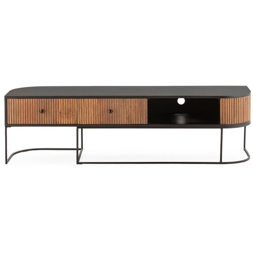MOME TV komoda od masivnog manga u prirodnoj boji 160x45x40 cm Curve &amp;ndash; Slike