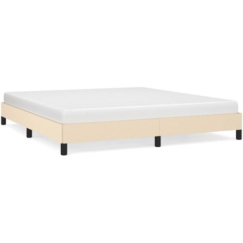  Okvir za krevet bez madraca krem 180 x 200 cm od tkanine Slike