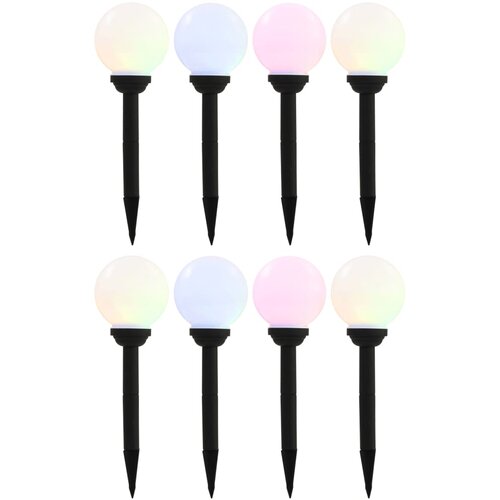  Vanjske solarne svjetiljke 8 kom LED kuglaste 15 cm RGB Slike