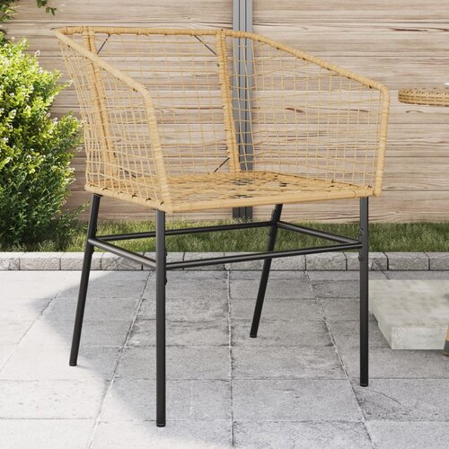  The Living Store Vrtni stol 2 kosa rjav poli ratan - Vrtni Stol, (21456989) Cene