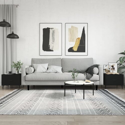 The Living Store Klubske mizice 2 kosa črne 50x50x40 cm inženirski les - Klubska Mizica, (21575024) Slike