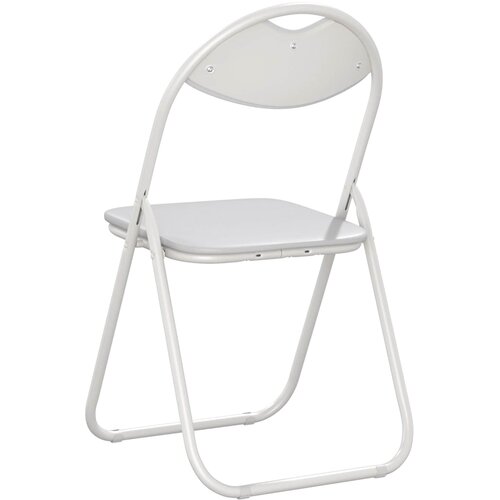  Sklopiva stolica 2 pcs Bijeli 48 x 43,5 x 81 cm Lažna koža Slike