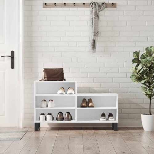 VidaXL Ormarić za cipele bijeli 102 x 36 x 60 cm od konstruiranog drva Slike