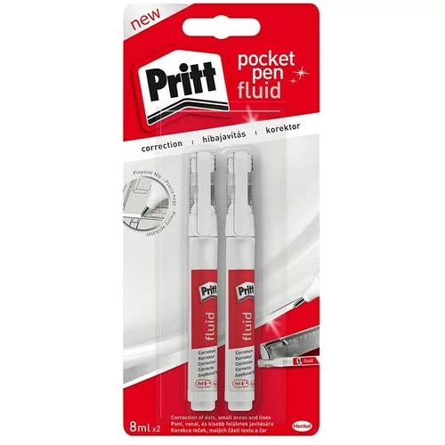 PRITT Korekturno pisalo Pritt Pocket Pen Fluid (2 kos, 8 ml, bela)