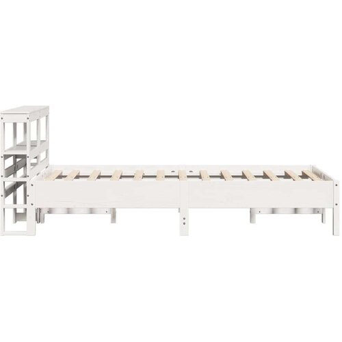 VidaXL Okvir kreveta bez madraca bijeli 75 x 190 cm masivna borovina Slike
