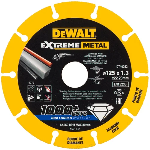 Dewalt REZALNA PL. EXTREME METAL 125 X 22.23 X 1.3MM, (20426630)