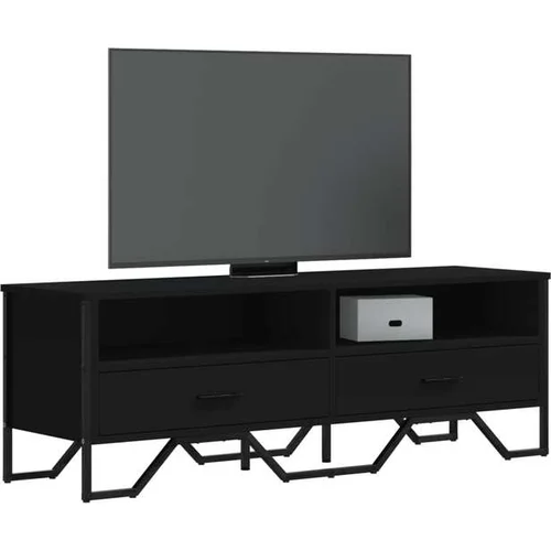 vidaXL TV omarica črna 122x34x41 cm inženirski les