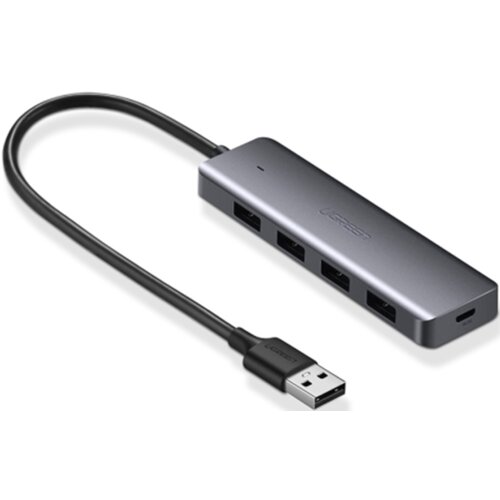 Ugreen USB Hub, USB 3.0, 4-portno srebrn - box Cene