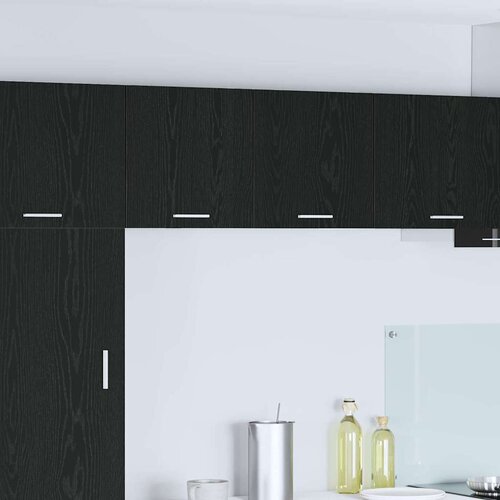 Viseći ormarić 2 pcs Crni hrast i bijela 40 x 31 x 40 cm Slike