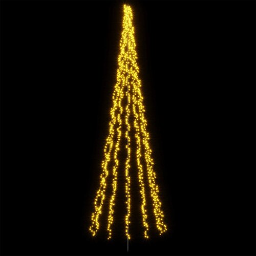  LED božićno drvce 485 cm 3000 LED lampica Topla bijela Čelik Slike