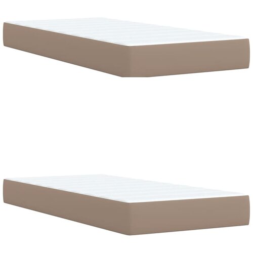  box spring s madracem cappuccino 200x200cm umjetna koža Slike