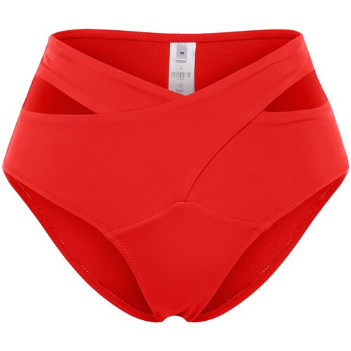 Trendyol Red Cut Out/Windowed High Waist Bikini Bottom Slike