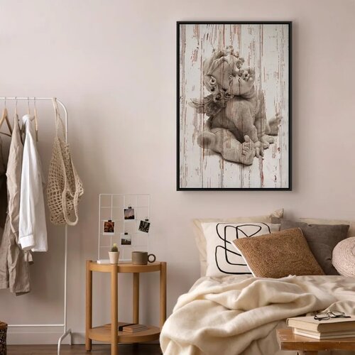  Slika - Pensive Cupid (1 Part) Vertical 40x60 U crnom drvenom okviru Slike