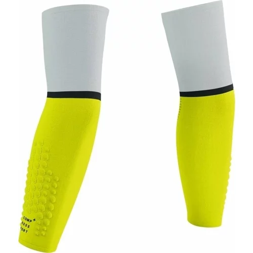 Compressport ArmForce Ultralight White/Safety Yellow T2 Grijači ruku za trčanje