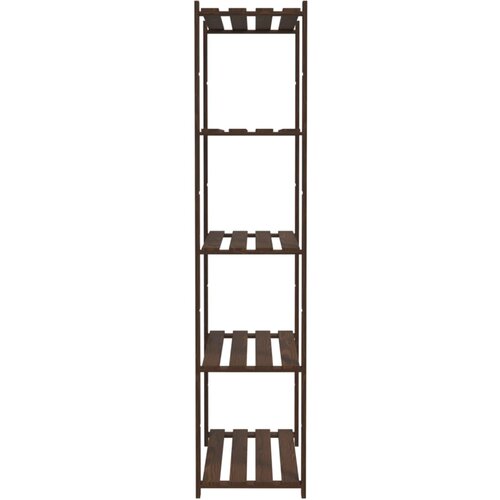  Stalak za pohranu 5 razina smeđi 80x38x170 cm masivna borovina Slike