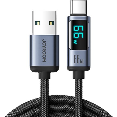 Joyroom Kabel z LED zaslonom USB-C - USB-A 66W 1,2m črn, (21090864) Cene