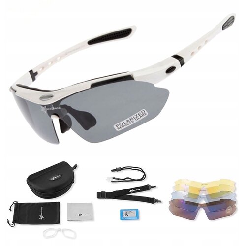 ROCKBROS okulary rowerowe POLARYZUJĄCE WYTRZYMAŁE profesjonalne białe, (22006646) Slike