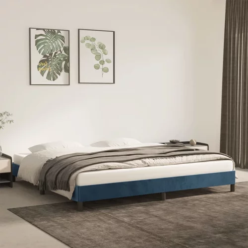 vidaXL okvir za krevet tamnoplavi 200x200 cm baršunasti