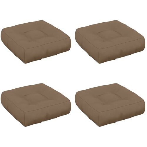 Jastučići za sjedalo od 4 dijela VIANEN 4 kom. 100% poliester - Sivosmeđa 40 x 40 x 12 cm 4 Slike