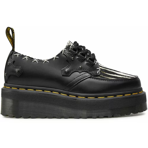 Dr. Martens Kožne cipele Ramsey Quad 3i za žene, boja: crna, s platformom, DM31679195