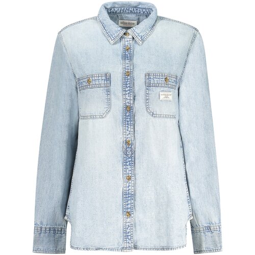 Guess Jeans LONG SLEEVE SHIRT WOMEN BLUE Cene