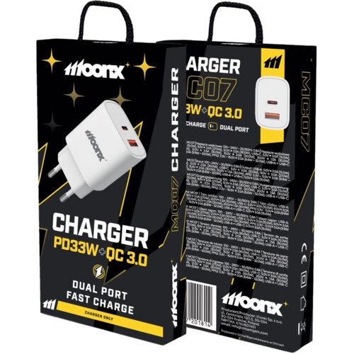 Promate POLNILEC MOONX PD 33W 1XUSB-C 1XUSB QC3.0 ZA ANDROID IPHONE, (5000337756) Cene