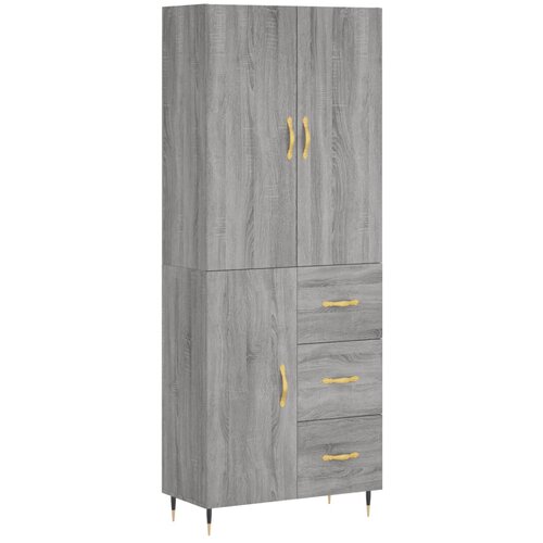 Maison Chic Visoka Komoda - Predalnik siva sonoma 69,5x34x180 cm inženirski les, (21722170) Cene
