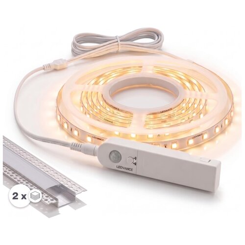 KOMPLET 1x LED traka sa senzorom FLEX LED/3,6W/4xAA 2 m + 2x ugradni profil 1 m Slike