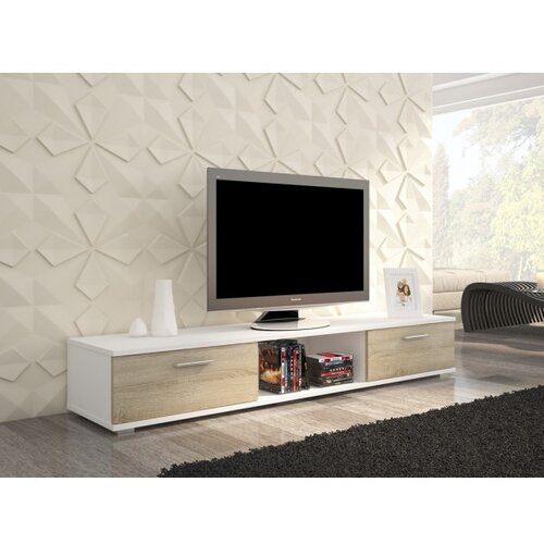 TV regal SELLA -Bijela/Sonoma Cijene