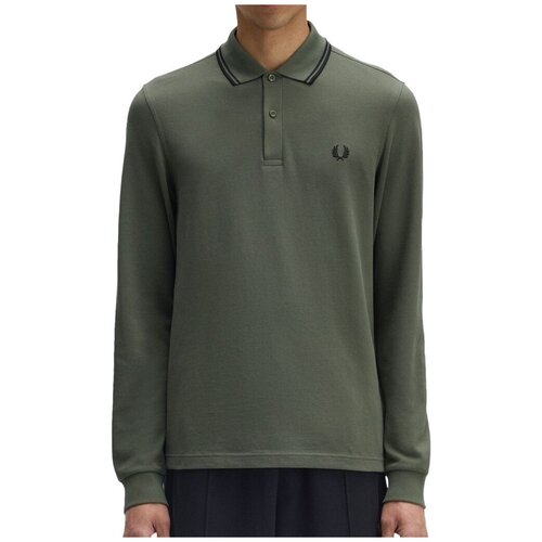 Fred Perry Polo majice dolgi rokavi LS TWIN TIPPED SHIRT Zelena Slike