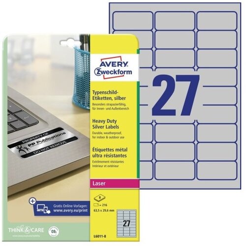 Avery Zweckform Etikete zweckform l6011 63,5 x 29,6 1/8, (21290152) Cene