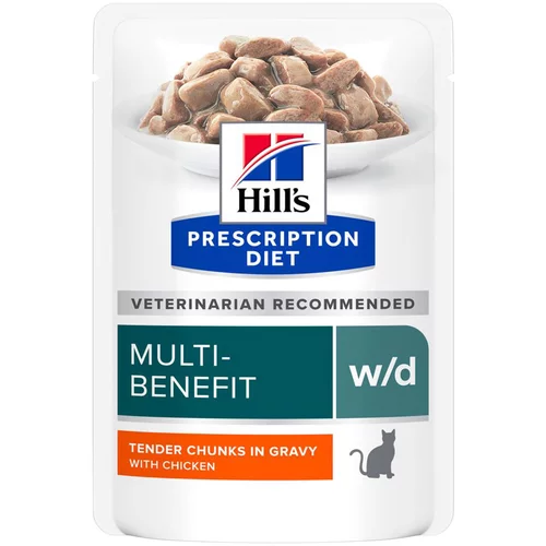 Hill’s 10 + 2 gratis! 12 x 85 g Hill’s Prescription Diet - w/d s piletinom