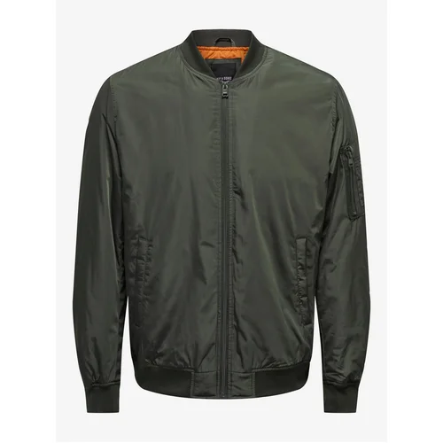 Only Dark Green Mens Bomber & SONS Joshua - Men