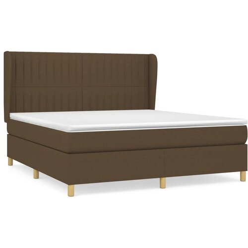 Maison Chic Box spring postelja - Vzmetna postelja z vzmetnico temno rjava 180x200 cm blago SL20803, (21892742) Cene