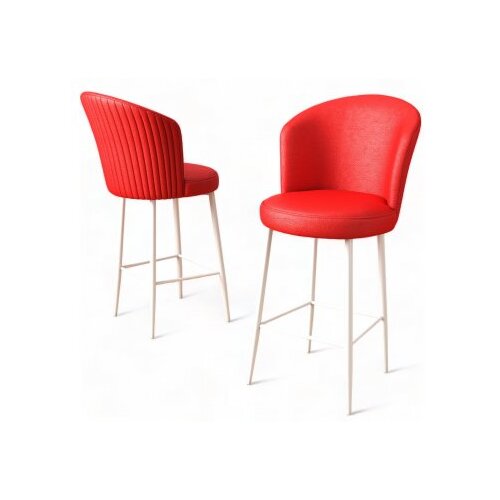 Hanah home set 6 barskih stolica uras red white Slike