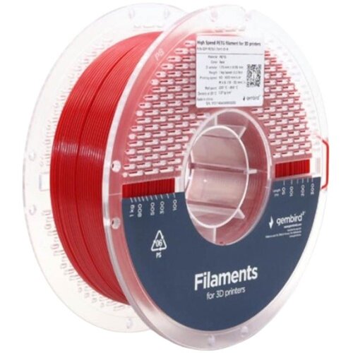 Gembird filament petg high speed 3DP-PETG1.75HY-01-R 1.75mm 1kg red Slike