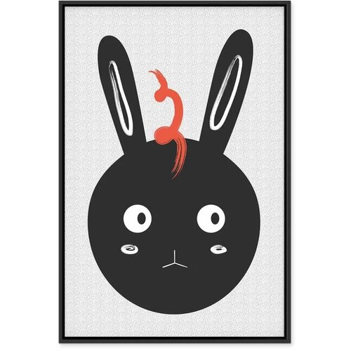 Slika - Rabbit Sees Everything (1 Part) Vertical 60x90 U crnom drvenom okviru Slike