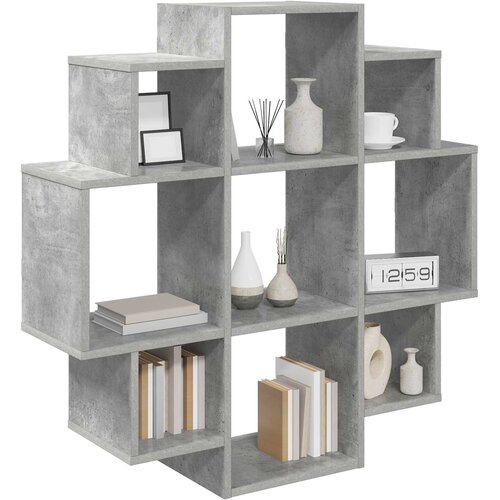  Polica na zidu Betonska siva 90 x 25 x 90 cm Konstruirano drvo Slike