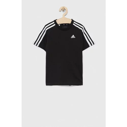 Adidas Dječja pamučna majica kratkih rukava U 3S boja: crna, s aplikacijom