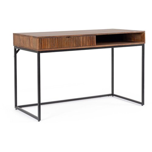 BIZZOTTO Pisalna miza z mizno plo&amp;scaron;čo iz mangovega lesa 60x120 cm Tadita &amp;ndash; Slike