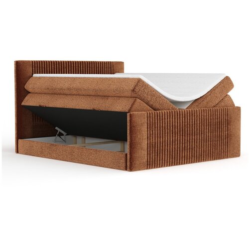 Maison de R&amp;ecirc;ve Narančasti boxspring krevet s prostorom za odlaganje 200x200 cm Bergamo &amp;ndash; Slike