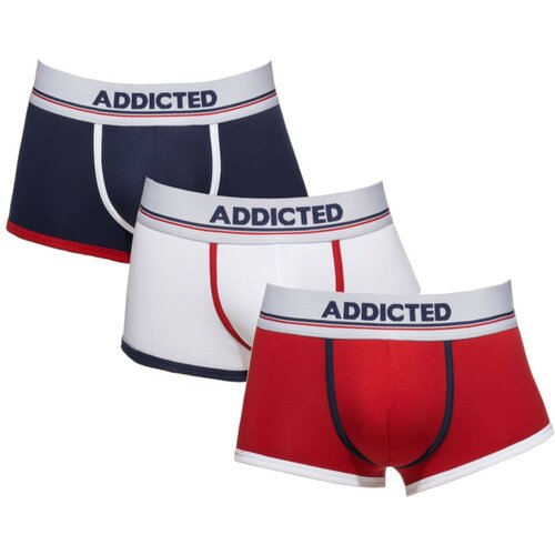 Addicted 3PACK Men's Boxer Shorts Multicolored Slike