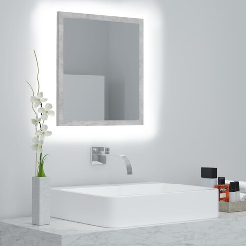  LED kupaonsko ogledalo siva boja betona 40x8,5x37 cm akrilno Cene