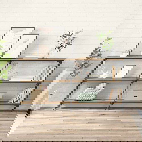 VidaXL Konzolna stolica Umjetnički hrast 150 x 29 x 75 cm Slike