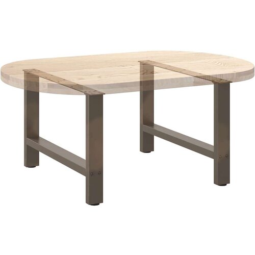  Noge za klub stolić prirodni čelik 2 kom 70 x (42-43) cm čelik - Prirodna 70 x (42-43) cm 2 1 Slike