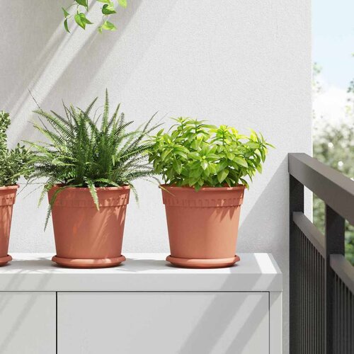 Saksije za biljke 24 pcs Crvena cigla Ø 19 x 16 cm Plastika Cene